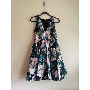 Adrianna Papell Floral Fit and Flare Dress
